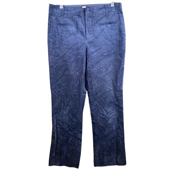Anthropologie Womens Pants Blue Corduroy The Essential Slim Cropped Ankle 10 - Picture 1 of 12